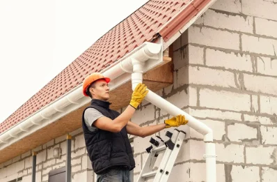 Pose et remplacement de gouttières à Bauche